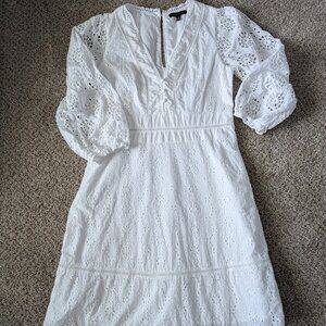 Banana Republic White Eyelet Mini Dress